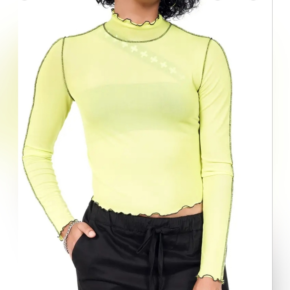 Nordstrom Neon mesh long sleeve